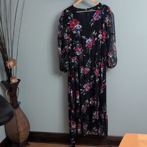 Ralph Lauren Long Sleeve Dress with Floral Pattern